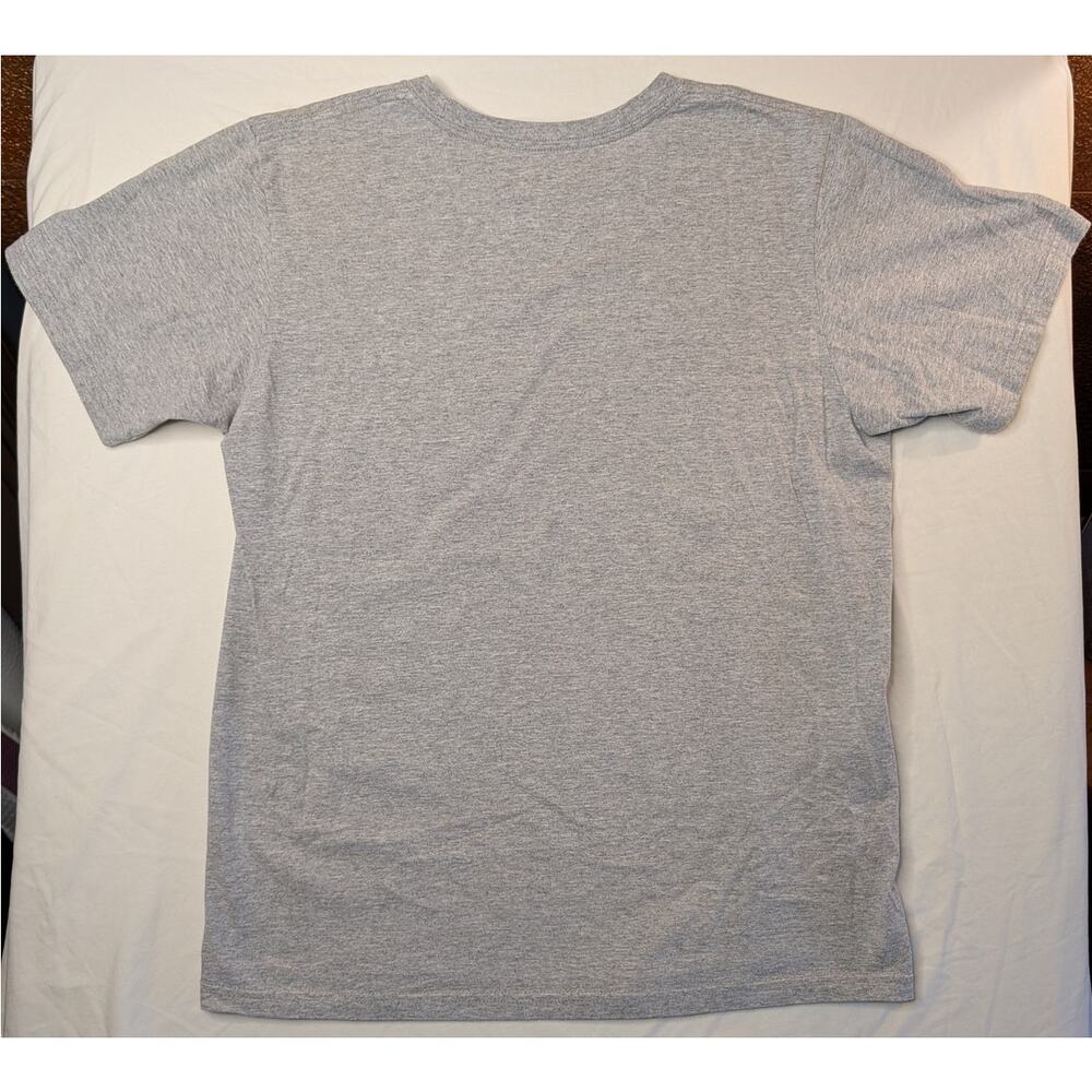 Adidas The Go To Tee Graphic T Shirt Sz M Gray Blue Abstract Sportswear Workout - Picture 4 of 7